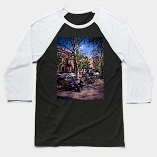 Harlem Street Manhattan New York City Baseball T-Shirt